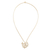 Gold-plated pendant necklace, ‘Radiant Life Journey’ - Polished 18k Gold-Plated Pendant Necklace with Leaf Motif