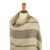 100% baby alpaca shawl, 'Andean Heights' - Handloomed Soft Ivory and Beige 100% Baby Alpaca Shawl