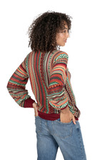 Baby alpaca blend pullover sweater, 'Earthy Threads in Red' - Knit Baby Alpaca Blend Pullover Sweater with Red Hem & Cuffs