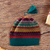 100% alpaca hat, 'Patterned Symphony' - Colorful Knit 100% Alpaca Hat with Andean Patterns & Tassel (image 2) thumbail