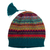 100% alpaca hat, 'Patterned Symphony' - Colorful Knit 100% Alpaca Hat with Andean Patterns & Tassel (image 2b) thumbail