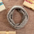 Calentador de cuello en mezcla de alpaca - Braga de cuello de punto en mezcla de alpaca en gris camel y negro