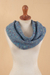 Alpaca blend neck warmer, 'Delirium in Blue' - Knit Alpaca Blend Neck Warmer in Blue Crafted in Peru