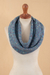 Alpaca blend neck warmer, 'Delirium in Blue' - Knit Alpaca Blend Neck Warmer in Blue Crafted in Peru