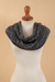 Alpaca blend neck warmer, 'Solstice' - Knit Alpaca Blend Neck Warmer in Black Crafted in Peru