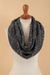 Alpaca blend neck warmer, 'Solstice' - Knit Alpaca Blend Neck Warmer in Black Crafted in Peru