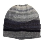 100% alpaca hat, 'Monochromatic Shades' - Knit 100% Alpaca Hat in Grey Silver and Black Hues from Peru