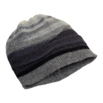 100% alpaca hat, 'Monochromatic Shades' - Knit 100% Alpaca Hat in Grey Silver and Black Hues from Peru