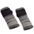 100% alpaca fingerless mittens, 'Monochromatic Shades' - 100% Alpaca Grey and Black Knit Fingerless Mittens from Peru (image 2c) thumbail