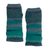 100% alpaca fingerless mittens, 'Shades of Blue' - 100% Alpaca Blue and Teal Knit Fingerless Mittens from Peru (image 2b) thumbail