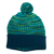 Alpaca blend hat, 'Pretty in Blue' - Blue Teal Green Patterned Knit Alpaca Blend Hat with Pompom thumbail