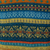 strickjacke aus 100 % Alpaka - gestreifter, floraler Cardigan aus 100 % Alpaka in Blau, Grün und Orange