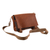 Leather and cotton messenger bag, 'Terrain Explorer' - Leather and Cotton Messenger Bag with Adjustable Straps