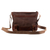 Leather and cotton messenger bag, 'Land Explorer' - Brown Leather & Cotton Messenger Bag with Adjustable Straps