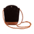 Leather sling, 'Andean Adventures' - Llama-Themed Brown and Red Leather Sling from Peru (image 2d) thumbail