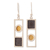 Gold-accented dangle earrings, 'The Two Temples' - 22k Gold-Accented Rectangle Dangle Earrings from Peru