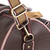 Bolsa de viaje de cuero - Bolso de viaje de cuero con ribetes cosidos y detalles de lana tejida a mano