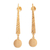 Gold-plated dangle earrings, 'Triumphal Finesse' - Polished Geometric 18k Gold-Plated Dangle Earrings