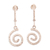 Sterling silver dangle earrings, 'Whirlwind Chic' - Textured Sterling Silver Dangle Earrings with Spiral Motif