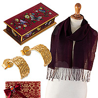 Curated gift set, 'Autumn Twilight' - Handcrafted Traditional Andean Curated Gift Set