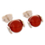 Curated gift set, 'Orange Vibrancy' - Scarf Jasper Sphere and Carnelian Earrings Curated Gift Set