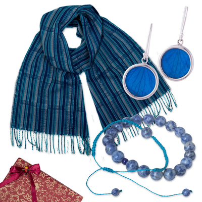 Curated gift set, 'Andean Heaven' - Handcrafted Blue-Toned and Sodalite jewellery Curated Gift Set