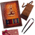 Curated gift set, 'World Adventurer' - Handcrafted Travel-Friendly Brown Leather Curated Gift Set