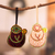 Felt ornaments, 'Amazonian Monkeys' (pair) - 2 Hand-Embroidered Monkey-Themed Christmas Felt Ornaments