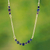 Lapis lazuli station necklace, 'Blue Luxe' - Sterling Silver Station Necklace with Lapis Lazuli Stones (image 2) thumbail