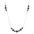 Lapis lazuli station necklace, 'Blue Luxe' - Sterling Silver Station Necklace with Lapis Lazuli Stones