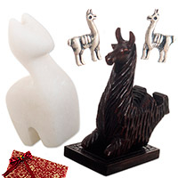 Kuratiertes Geschenkset „Llama Wish“ – Handgefertigtes kuratiertes Geschenkset mit Lama-Thema aus Peru