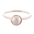 Cultured pearl single stone ring, 'Pure Sophistication' - High Polished Modern White Cultured Pearl Single Stone Ring