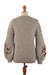 Alpaca blend pullover sweater, 'Floral Warmth' - Beige Alpaca Blend Pullover Sweater with Floral Embroidery