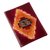 Textile-accented leather passport cover, 'Chakana Tapestry' - Chakana-Themed Burgundy Leather Passport Cover from Peru