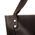 Leather shoulder bag, 'Round Mosaics' - Leather Shoulder Bag in Black with Handwoven Accent