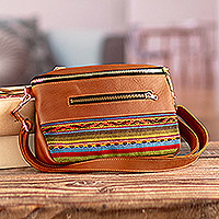 Leather fanny pack, 'Urban Andes'