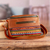 Leather fanny pack, 'Urban Andes' - Leather Fanny Pack with Handwoven Accent & Adjustable Strap (image 2) thumbail