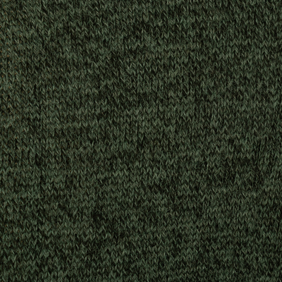 Alpaca blend ruana, 'Amazon Green' - Textured Knit Alpaca Blend Ruana in Green Hues from Peru