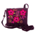 Hand-embroidered alpaca blend sling bag, 'Floral Traditions' - Hand-Woven & Embroidered Purple Sling Bag with Floral Accent