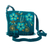 Hand-embroidered alpaca blend sling bag, 'Floral Traditions in Teal' - Teal Handwoven Sling Bag with Hand-Embroidered Floral Motifs