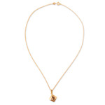 Gold-plated pendant necklace, 'Hammered Gold' - Modern Diamond-Shaped 18k Gold-Plated Pedant Necklace