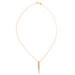 Gold-plated pendant necklace, 'Victorious Confidence' - Polished Geometric 18k Gold-Plated Pendant Necklace
