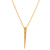 Collar colgante bañado en oro - Collar con colgante geométrico pulido chapado en oro de 18k