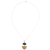 Gold-plated chrysocolla pendant necklace, 'Hypnotic Calm' - Modern 18k Gold-Plated Natural Chrysocolla Pendant Necklace thumbail