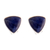 Sodalite stud earrings, 'Serene Heroism' - High-Polished Natural Sodalite Stud Earrings from Peru