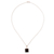 Onyx and angelite pendant necklace, 'Dual Marvel' - Polished Modern Natural Onyx and Angelite Pendant Necklace
