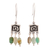Opal chandelier earrings, 'Qayacpuma Signs' - Cultural Sterling Silver and Opal Chandelier Earrings