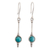 Amazonite dangle earrings, 'Art Deco Vibrancy' - Art Deco-Inspired Sterling Silver Amazonite Dangle Earrings