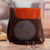 Suede sling bag, 'Sunset on The Dunes' - Brown Suede Sling Bag with Hand-Embroidered Andean Motif