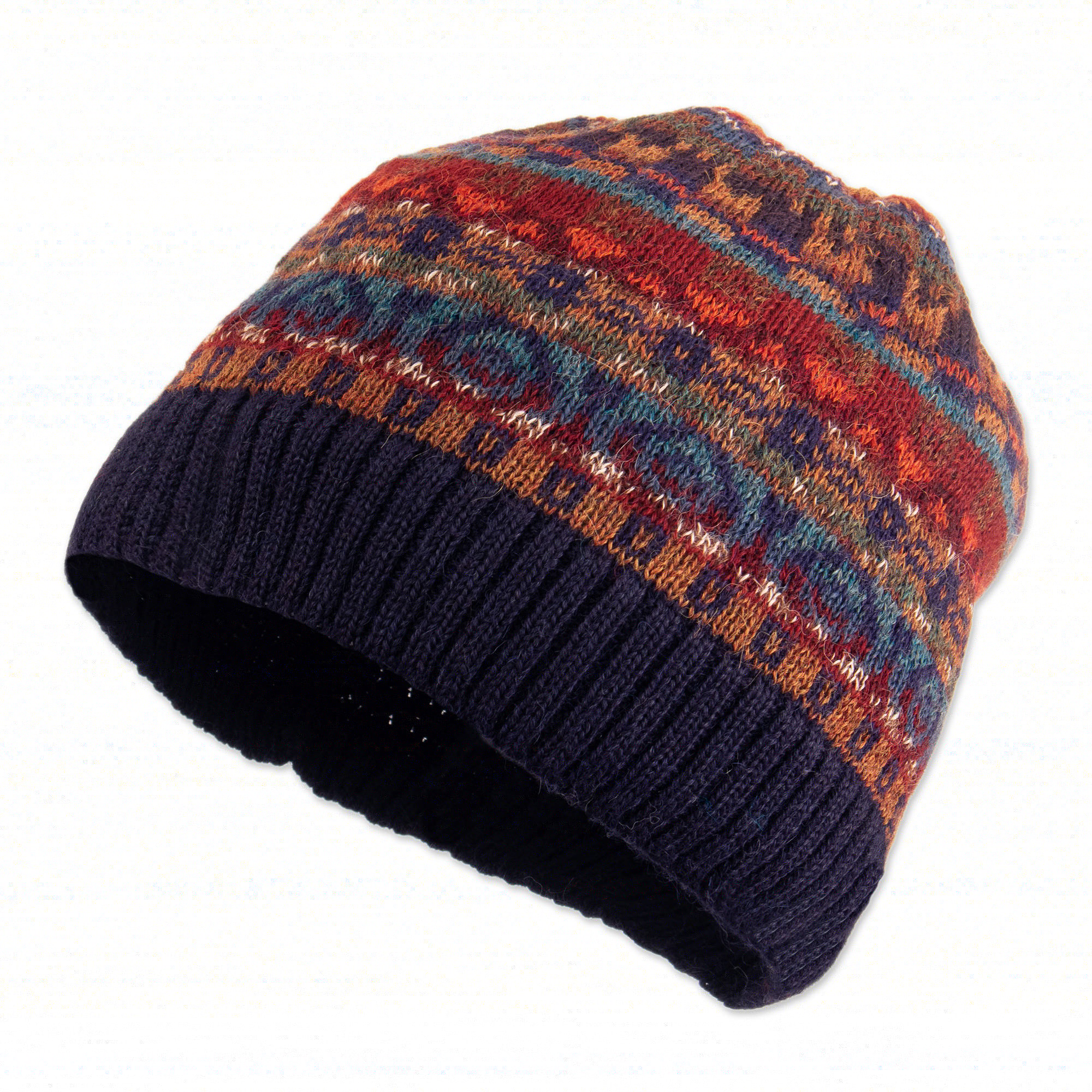 sombrero 100% alpaca - Gorro Unisex Multicolor Tejido 100% Alpaca en Perú